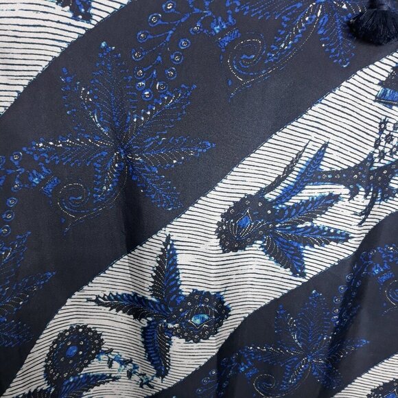 Figue Silk Floral Shift Dress S Lightweight Office Date Night Dark Romantic - Picture 2 of 10